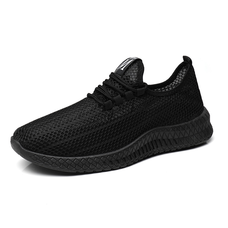 New Summer Lace up Breathable Mesh Style for Sports Pumps Men's Mesh Cloth Shoes Thin Light Running Mesh Surface Shoes Student