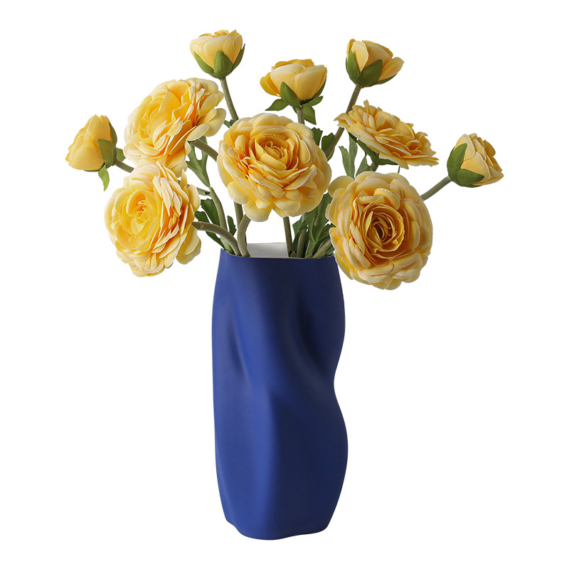 Morandi Twisted Flower Vase High Sense Ins Decorative Creative Home Model Room Decorative Flower Vase Wholesale