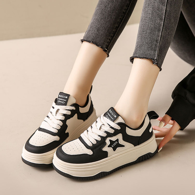 2024春季新款厚底增高小白鞋女学生休闲鞋板鞋小众潮chic鞋子百搭