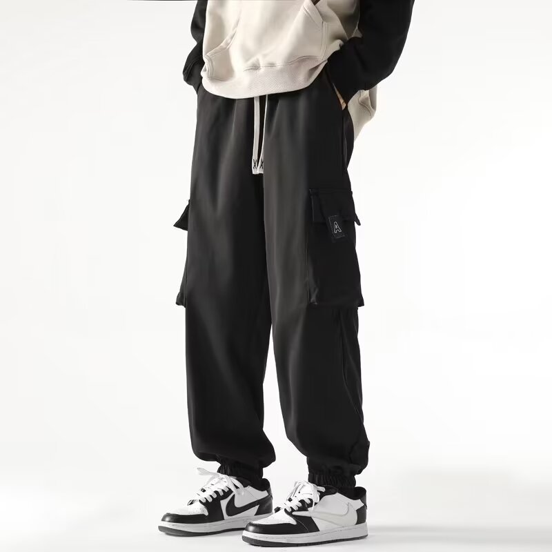 春秋季新款工装束脚裤子男款日系复古ins潮牌青少年运动休闲长裤