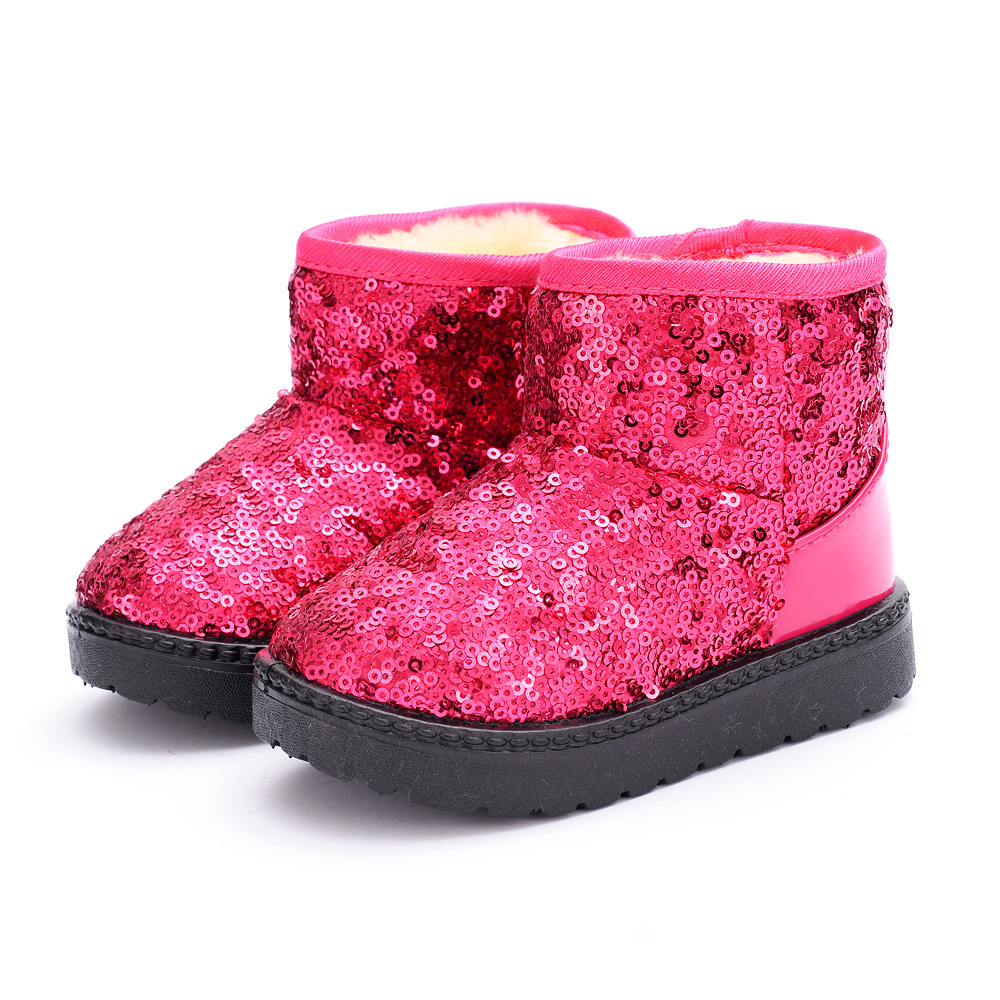 Children's Shoes Wholesale Children's Snow Boots Sequins Children Boots Baby Snow Boots Factory Direct Sales One Piece Dropshipping