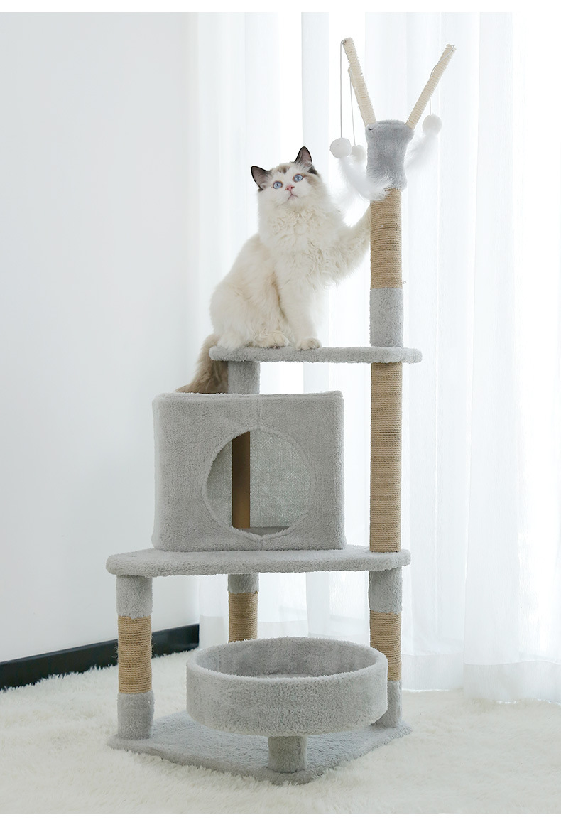 剑麻猫爬架猫窝猫树猫架子带窝一体式大号多层猫爬柱猫跳台猫用品
