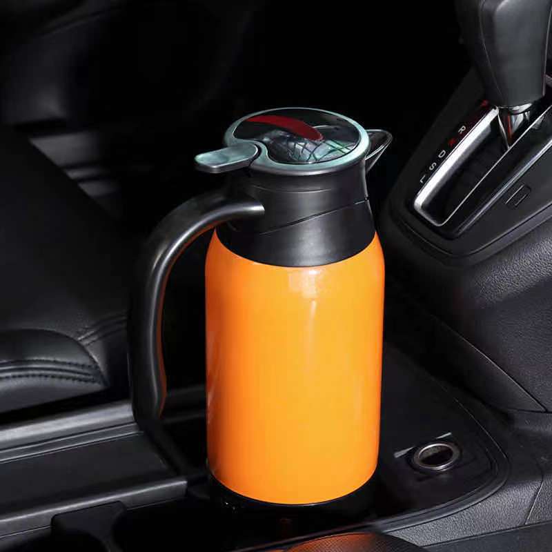 新款12v24v大容量车载电热水壶 汽车旅行家车两用车载电热烧水壶