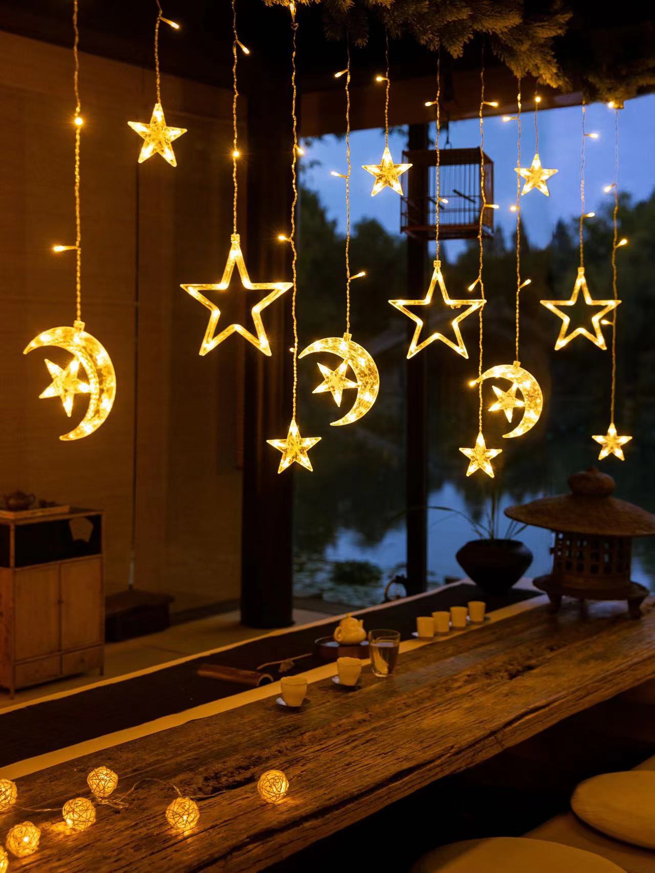 led星星灯露营氛围灯小彩灯闪灯串灯满天星卧室装饰生日场景布置