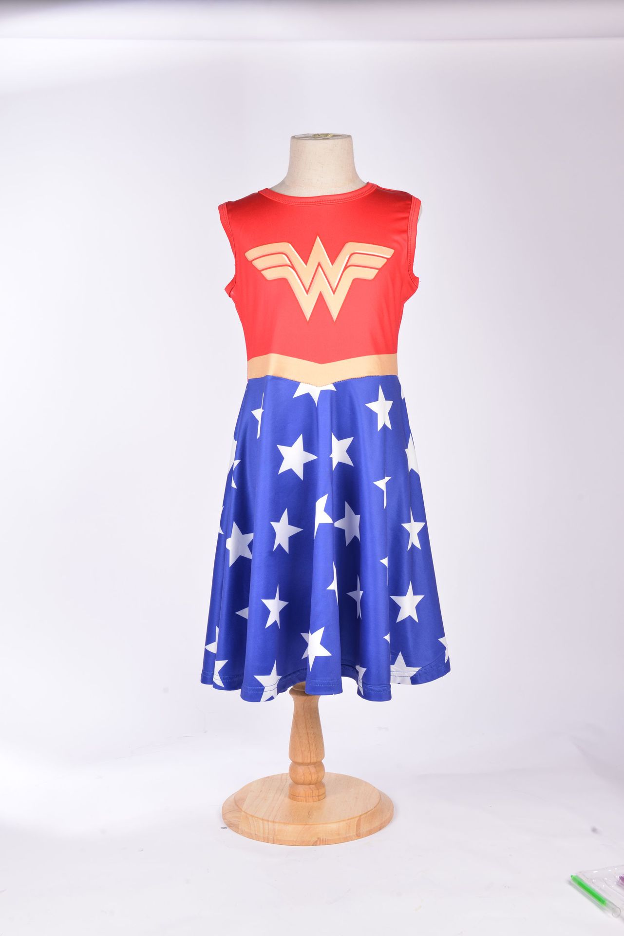 神奇女侠儿童连衣裙无袖舞台模仿cos服跨境热卖夏季日常儿童裙