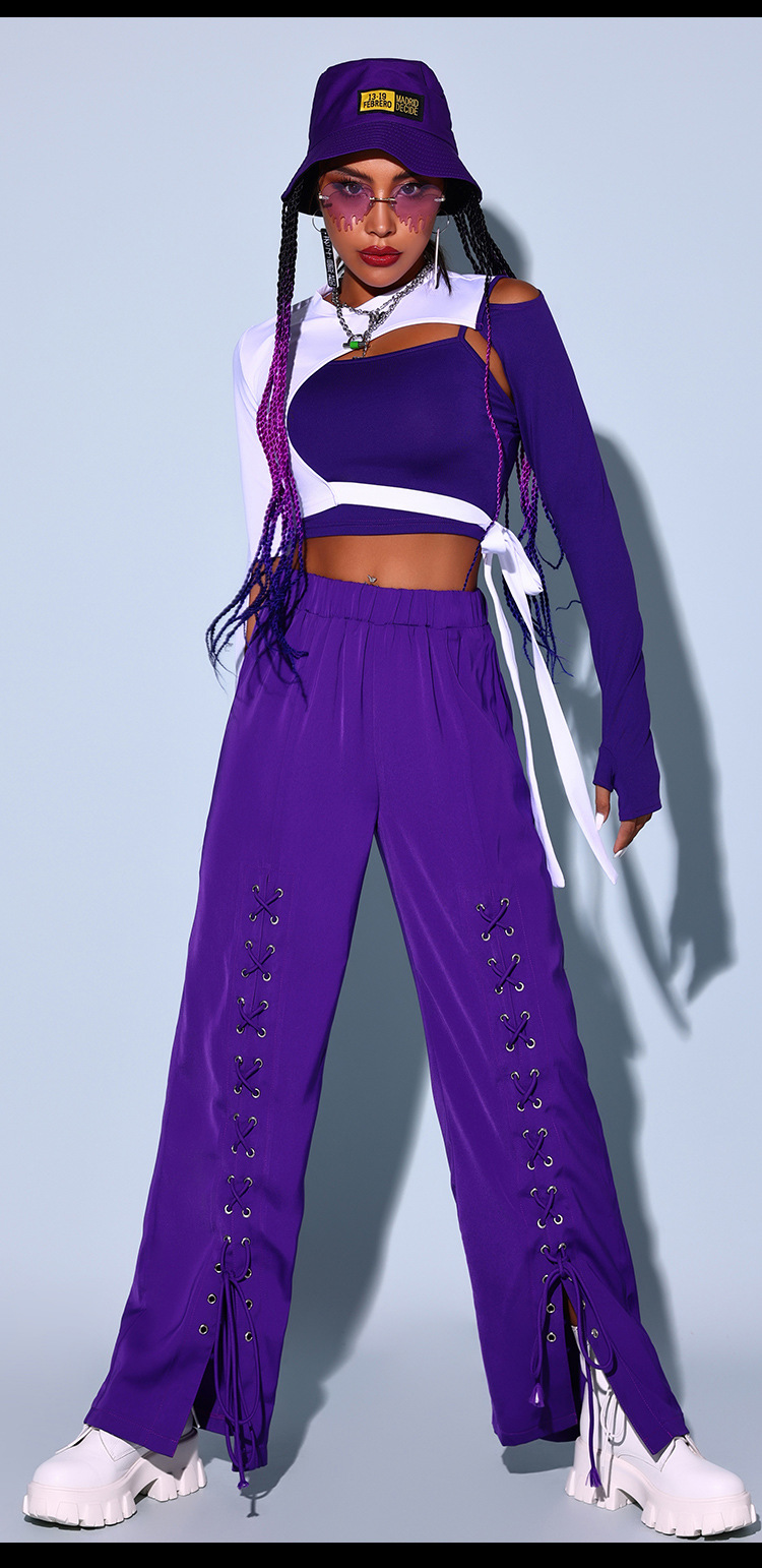靡瑟品 爵士舞服装嘻哈街舞演出服套装jazz练功服韩舞女团打歌服