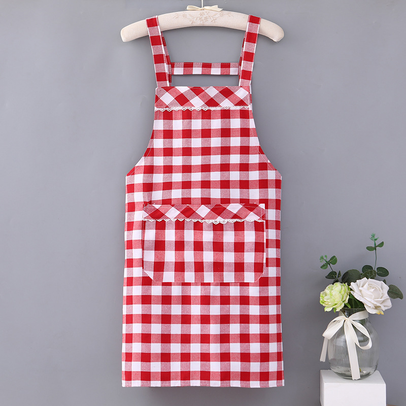 Cotton Apron Fashion Household Adult Kitchen Sleeveless Oil-Proof Apron Can Be Printed Wholesale Advertising Apron Manufacturer