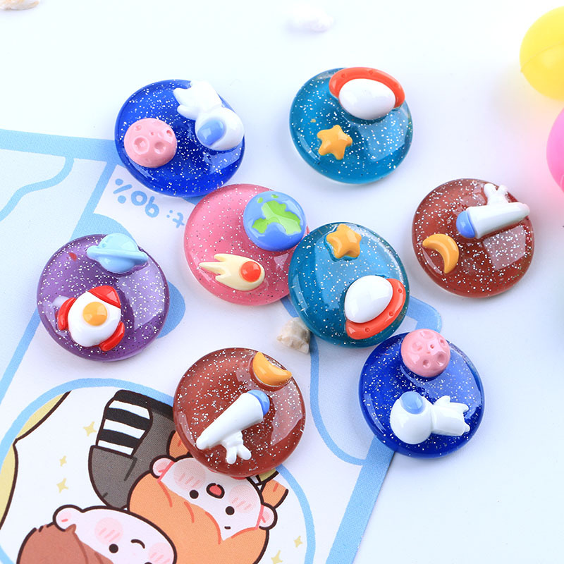 Dream Starry Sky Plate Series Cartoon Unique DIY Cute Phone Case Homemade Resin Accessories Wholesale Barrettes Decoration