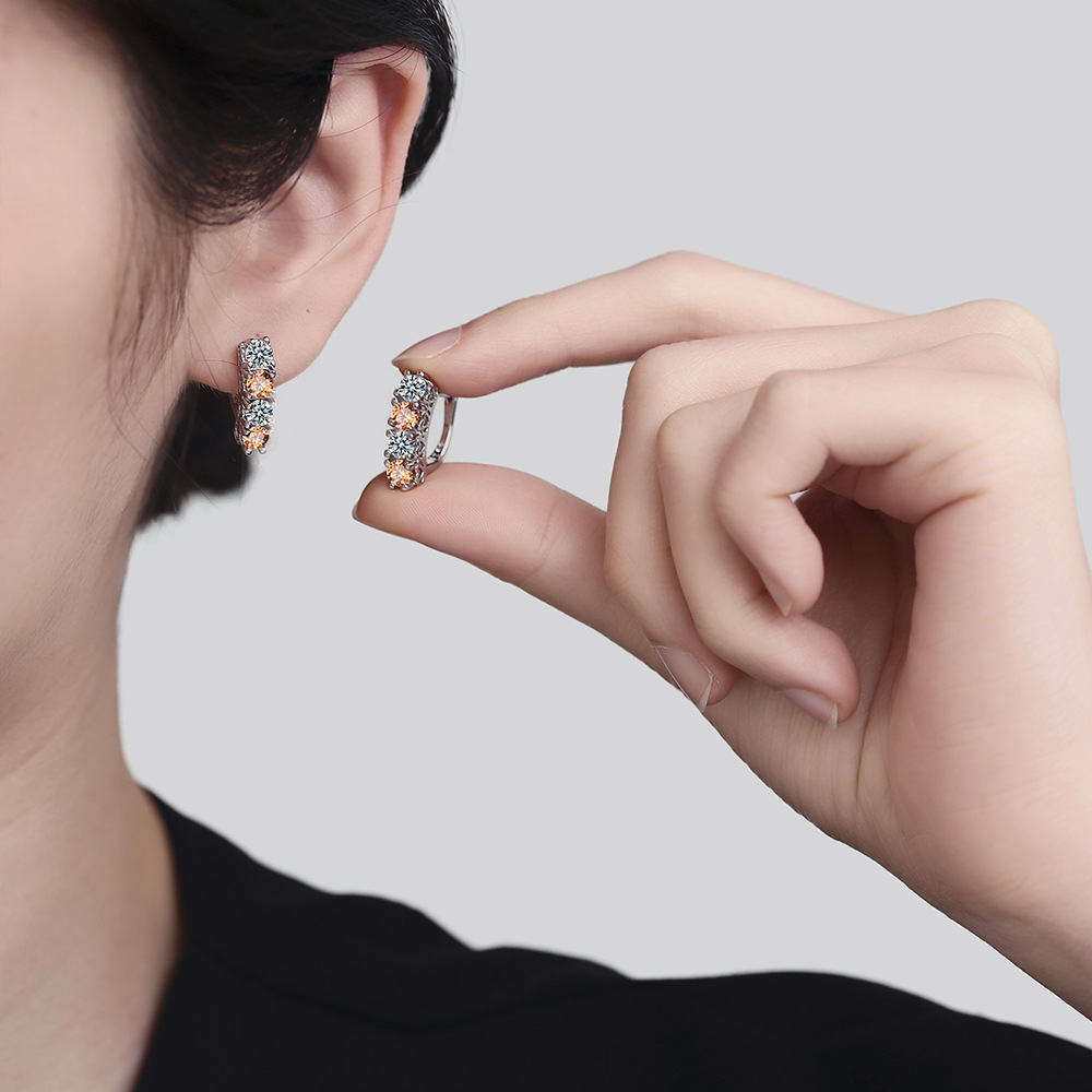 新款彩色耳环跨境欧美流行锆石耳扣女精致百搭耳饰批发-阿里巴巴