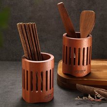 厨房创意筷子收纳盒实木家用沥水筷笼子厂家直销 筷子筒