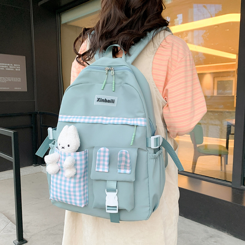 Autumn and Winter New Student Backpack Korean Style Cute Bear Japanese Campus Schoolbag Large Capacity Primary School Student Backpack Fashion