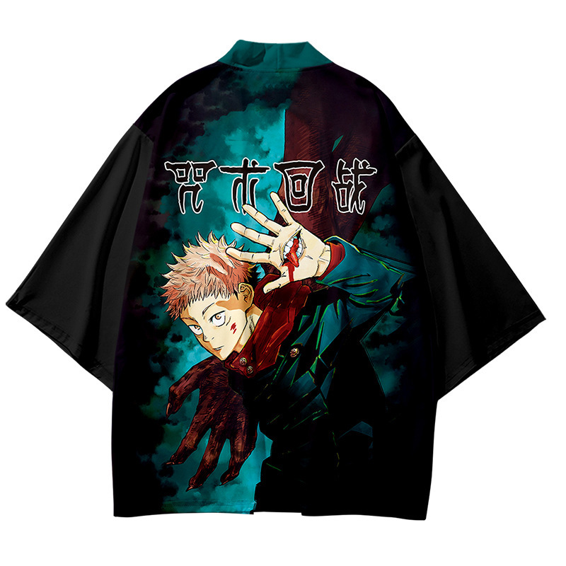 2020新动漫咒术回战羽织两面宿傩cosplay服装和服浴衣虎杖悠仁 砖