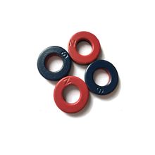 工厂直发教学磁铁NS红蓝环形16毫米圆形磁铁学生用物理实验磁环