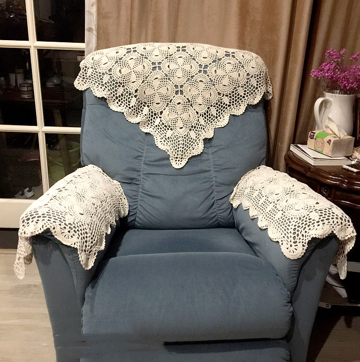 手工钩针钩花纯棉镂空编织沙发巾怀旧复古文艺范装饰盖布正方长方