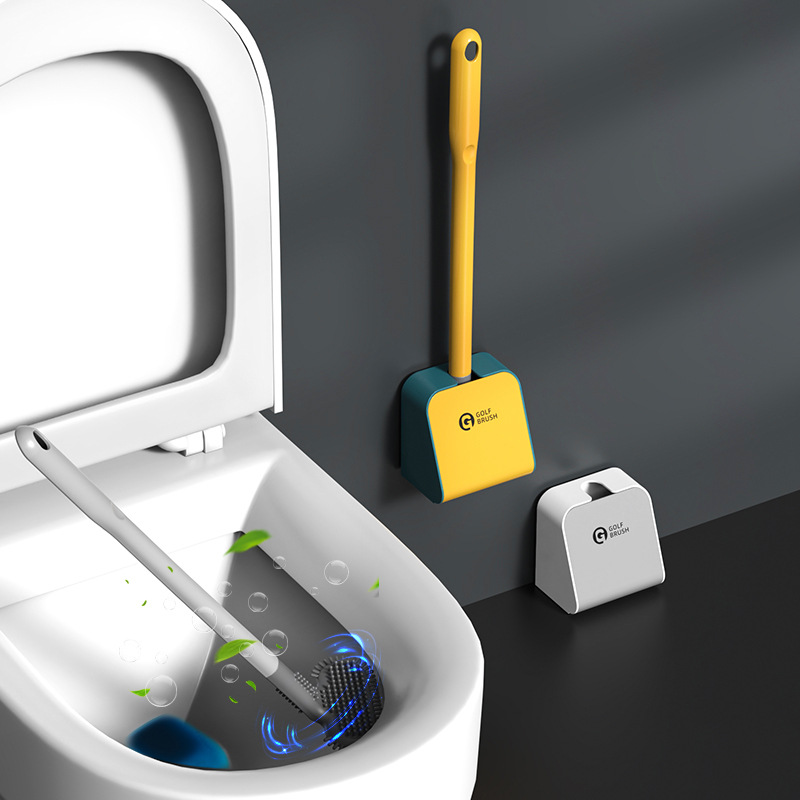 高尔夫硅胶马桶刷无死角家用浴室厕所刷挂墙式软毛创意清洁刷新款