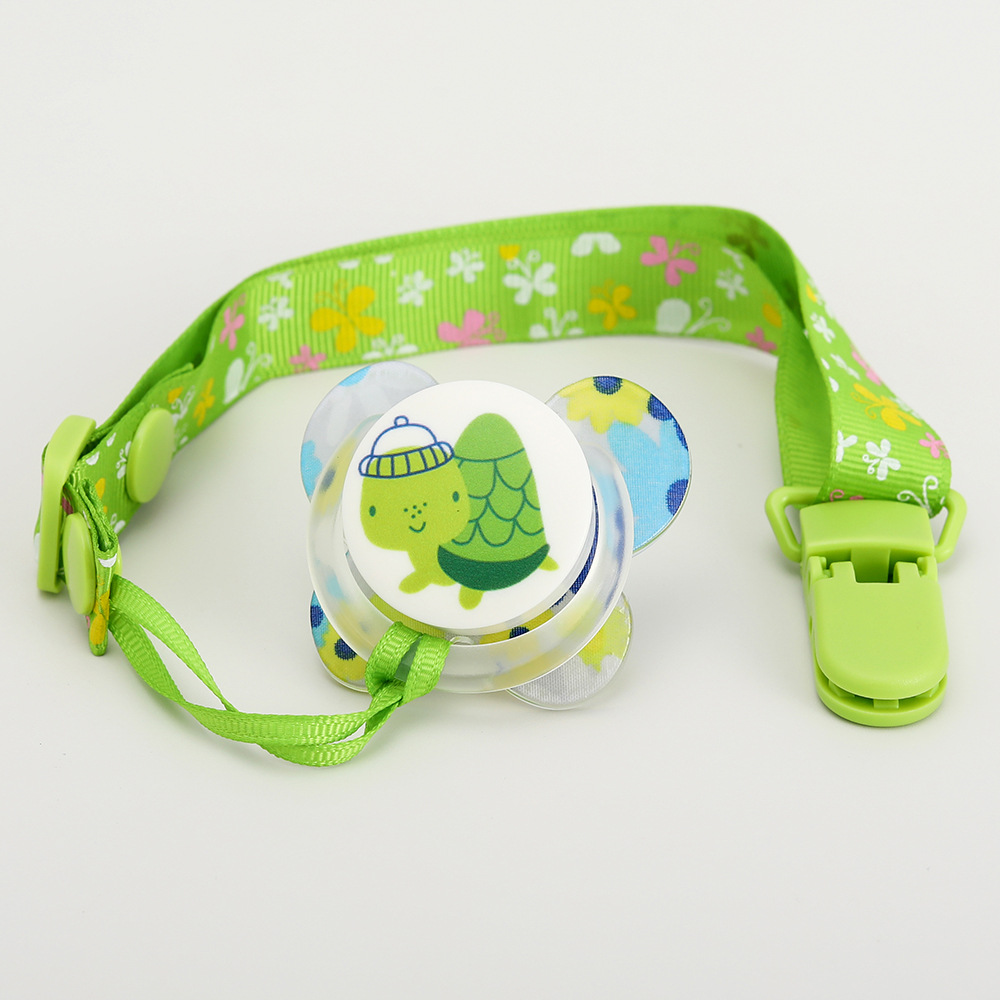 Acrylic Baby Pacifier Belts Drop-Preventing Chain Super Soft Silicone Nipple Newborn Weaning Instrument Factory Direct Sales