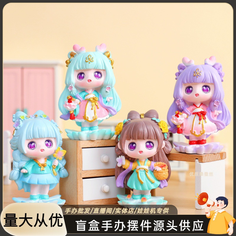 古风少女国潮风红袖添香盲盒新款摆件桌面展示柜装饰品厂家直销