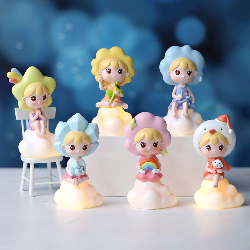 少女心盲盒可爱女孩人物手办卧室桌面装饰小灯摆件创意学生礼物