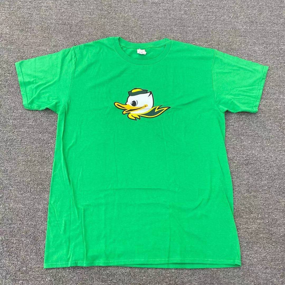 ncaa俄勒冈大学绿鸭子休闲短袖透气篮球主题定制