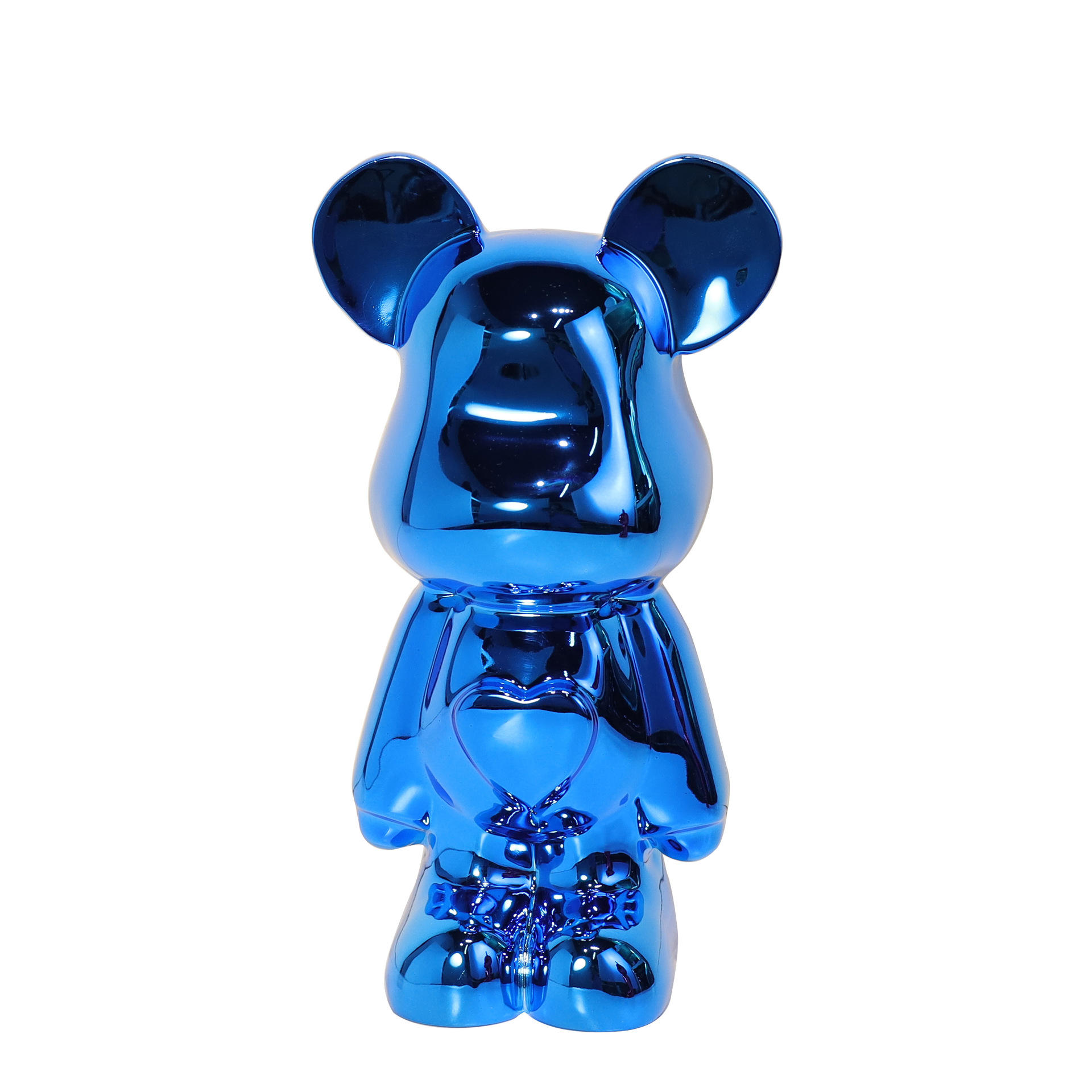 现货 时尚潮流网红摆件客厅轻奢电镀爱心熊公仔卡通儿童房装饰品