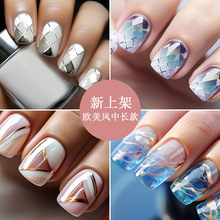 欧美外贸假指甲片 中长款可拆卸穿戴甲 美甲片批发press on nails