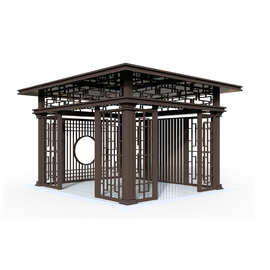 铝合金新中式简约园林凉亭 户外长廊景观廊架凉亭 庭院新中式亭子