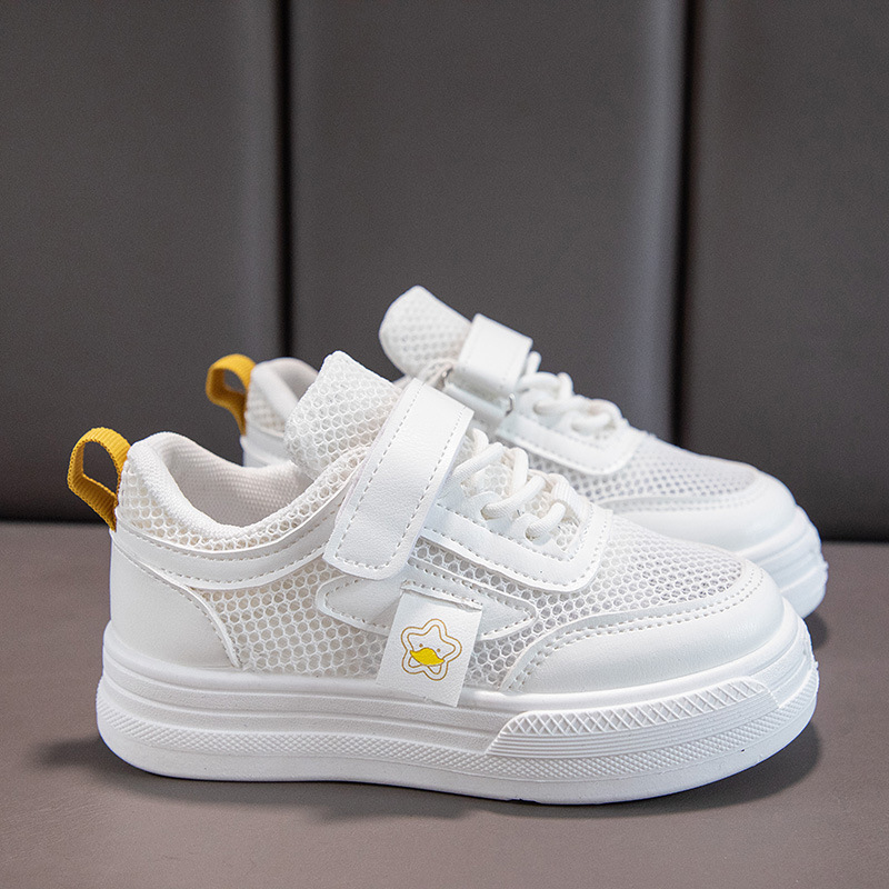 2023春夏季款儿童板鞋男童休闲网鞋女童小白鞋子透气网面童鞋批发