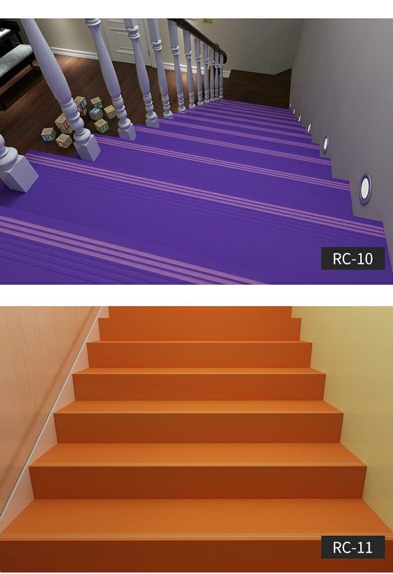楼梯踏步板防滑条台阶贴幼儿园彩色塑胶地垫整体铺地板贴pvc地胶