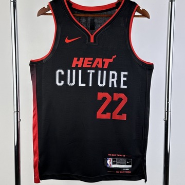 24赛季热火队城市版22号巴特勒13号阿德巴约6号詹姆斯nba球衣