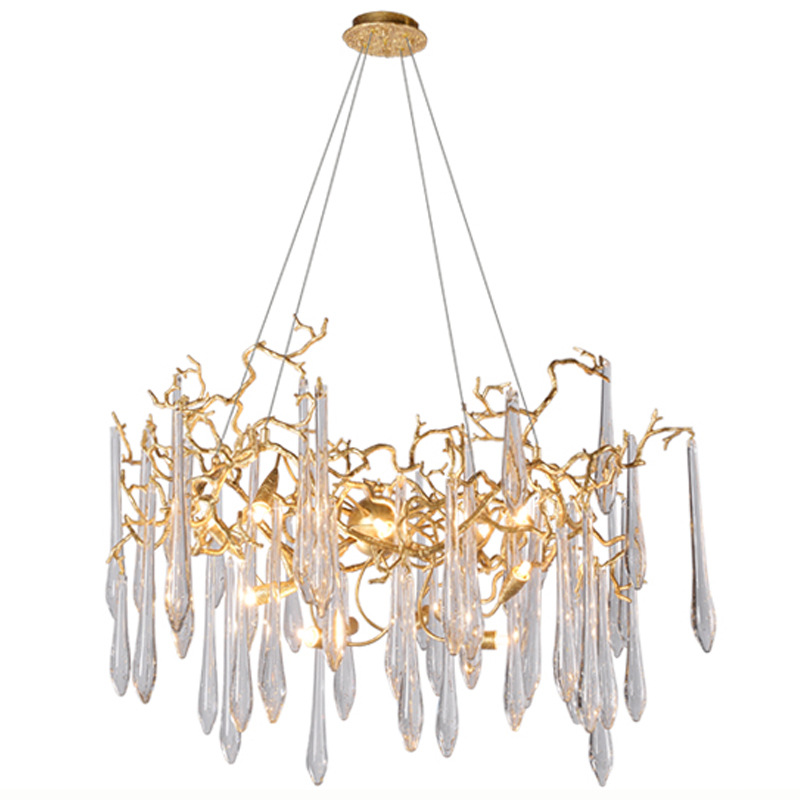 Luxury Ceiling Chandeier Fixture Modern Crystal Pendant Light For Dining Room Living Room