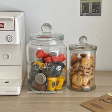 咖啡豆保存罐玻璃罐密封罐胶囊咖啡收纳罐糖果饼干收纳盒储物之军