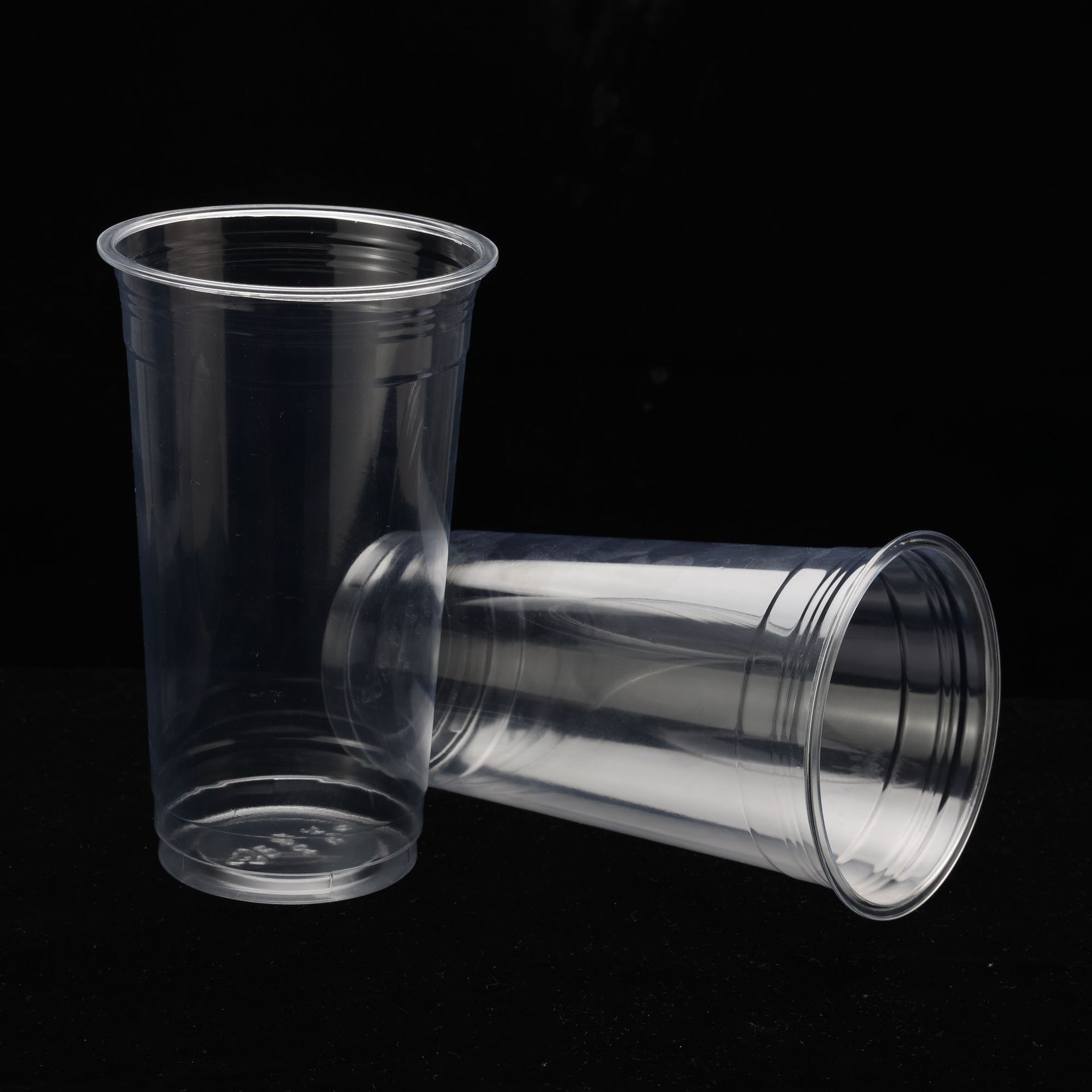 加厚柠檬茶杯pet95口700ml一次性透明塑料杯冷饮杯加厚高透咖啡杯