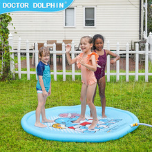 博士豚 厂家直销现货户外PVC海豚喷水垫儿童游乐戏水玩具