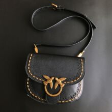 香港代购pinko正品燕子包19新款女包邮差包链条包飞鸟包单肩斜挎