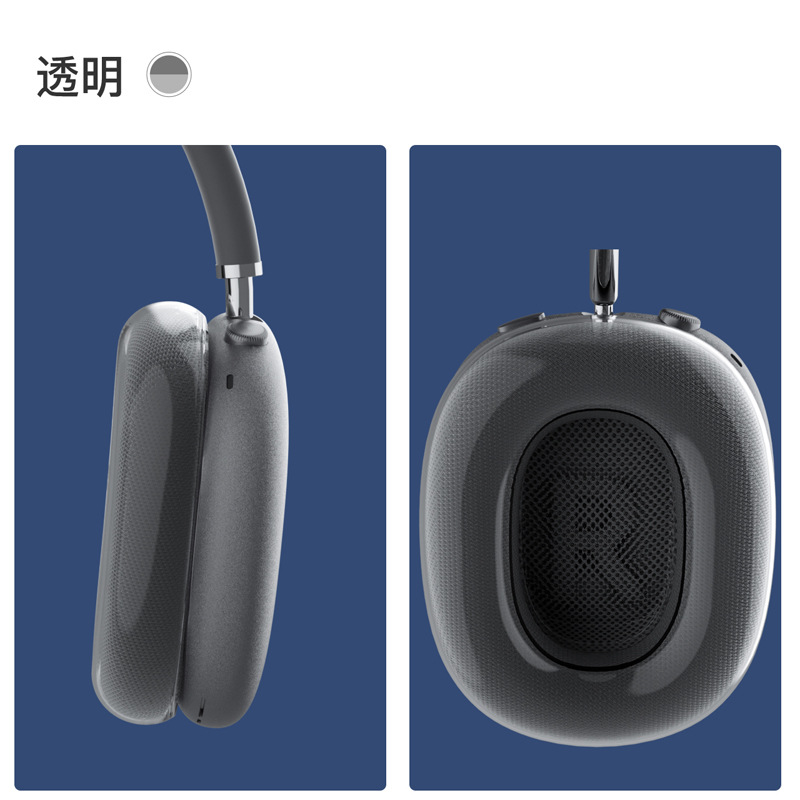 For Apple Headset Bluetooth Max Earphone Earmuffs Protective Shell Transparent AirPods Max Ear Cap Protective Case