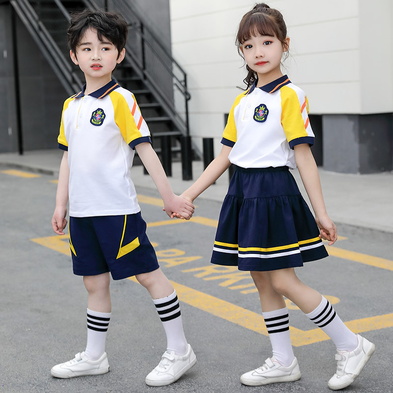 幼儿园园服夏装学院风新款班服小学生男女童英伦风儿童校服套装夏