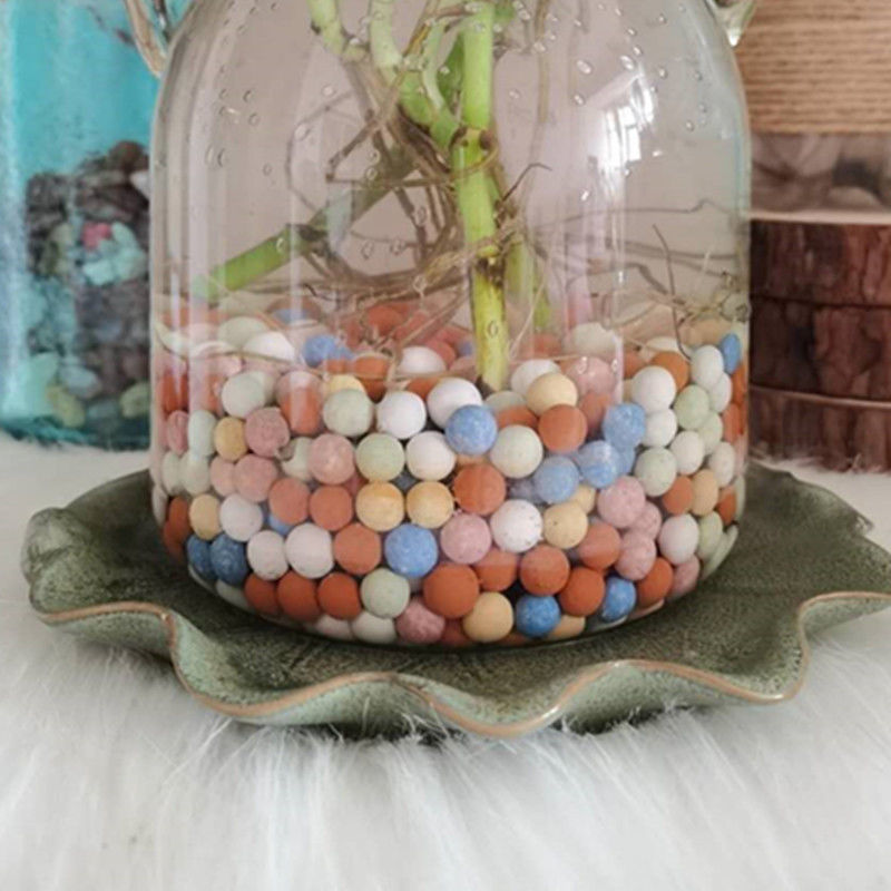 彩色陶粒花用垫底铺面石盆栽透气水培花卉多肉营养土种花陶土粒球