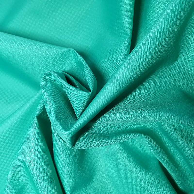 240t隐格提花春亚纺 tpu贴膜覆膜面料羽绒服面料校服面料