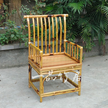竹椅子新中式竹制打坐方禅椅太师椅老式圈椅手工竹餐椅茶椅官帽椅