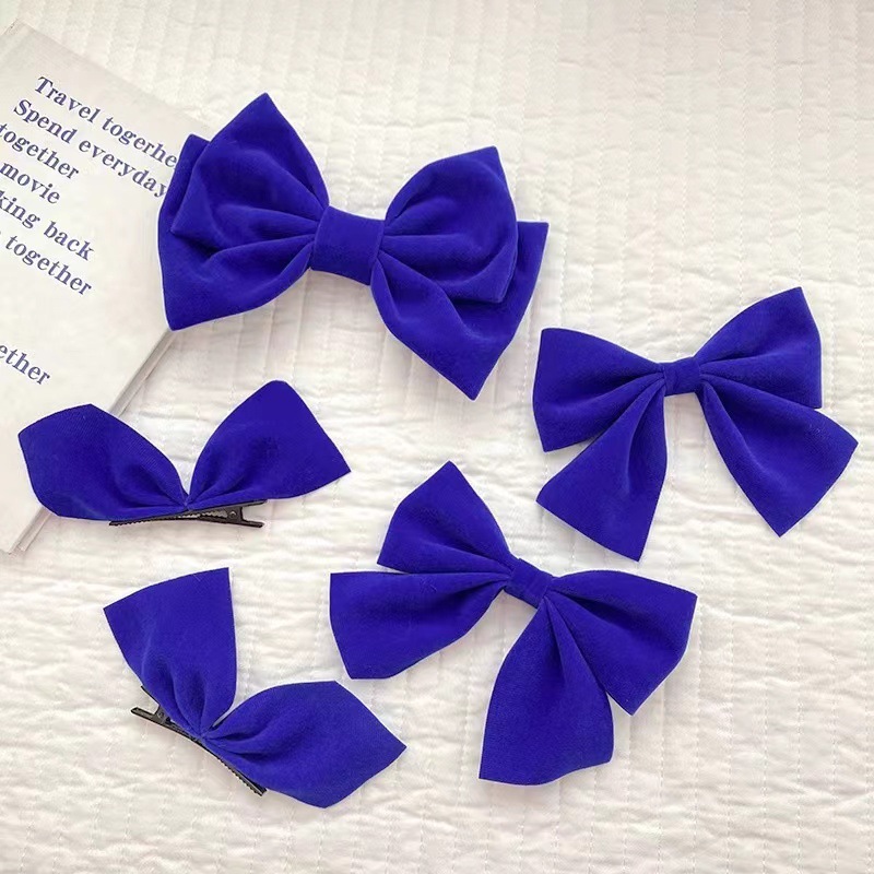 克莱因蓝发饰发箍发夹蓝色发圈发绳秋冬高级感发卡夹子头饰配饰品