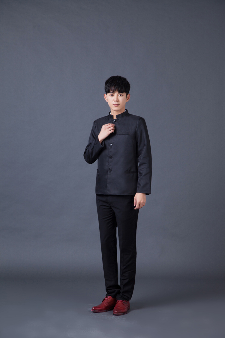 复古民国风学生装五四青年中山装男套装儿童大合唱表演朗诵演出服