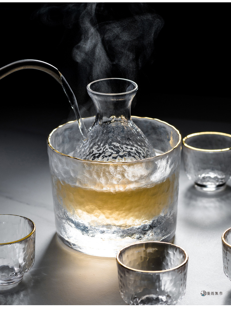 日式喝酒杯子酒壶清酒杯白酒杯烧酒杯果酒清酒米小梅子酒杯具果烫