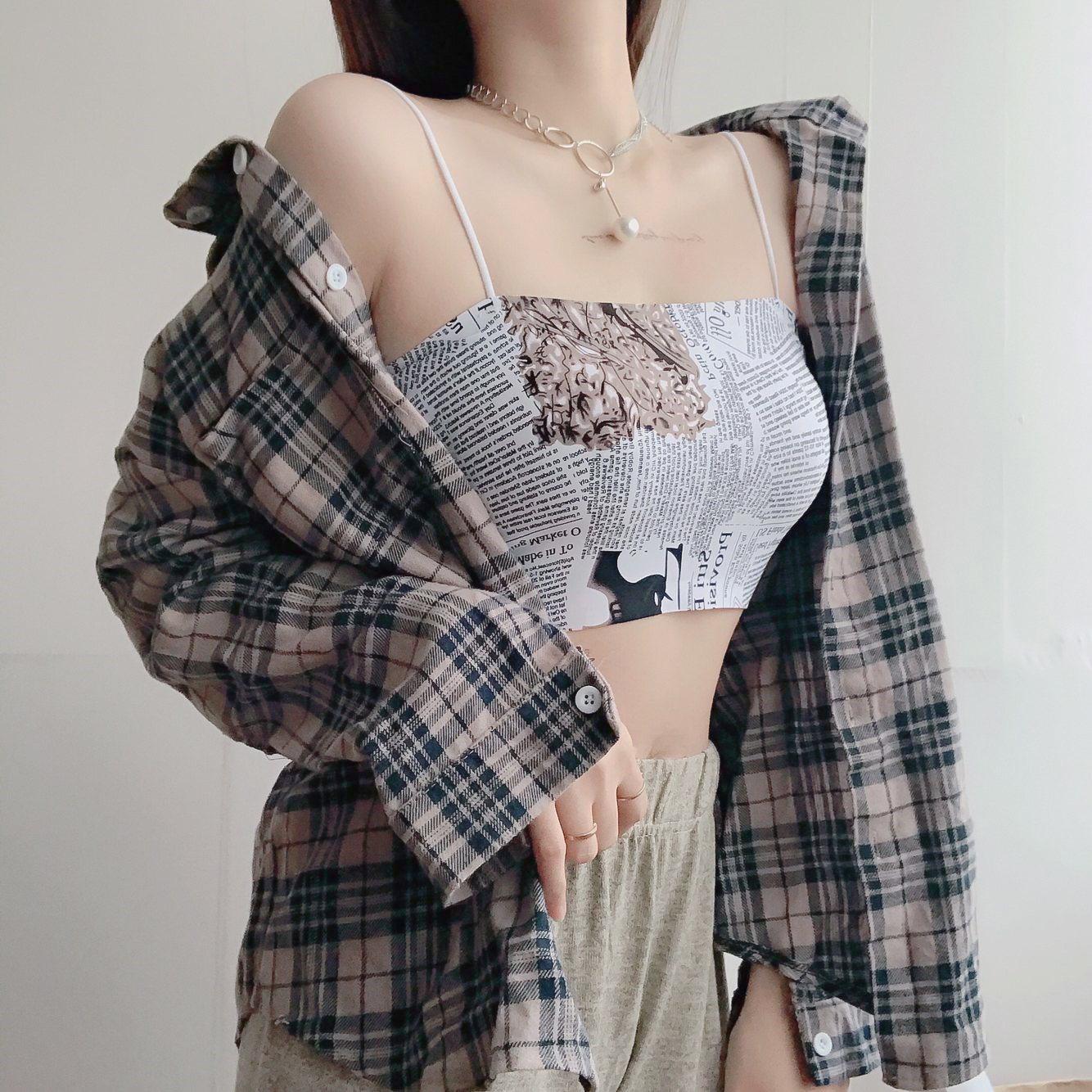 美背冰丝无钢圈抹胸罩内衣女学生韩版初中生裹胸吊带小背心薄款夏