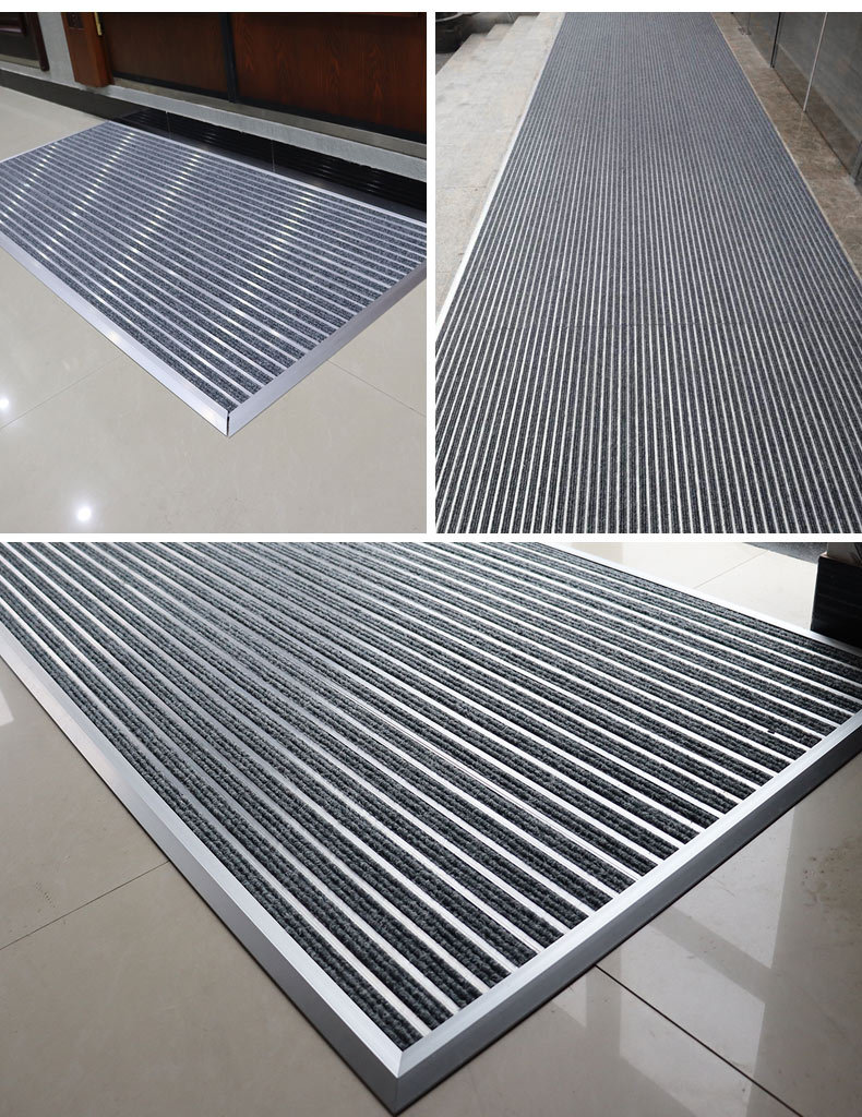 门厅门垫铝合金地垫进门防尘垫入户门口铝条地毯室外嵌入式防滑垫