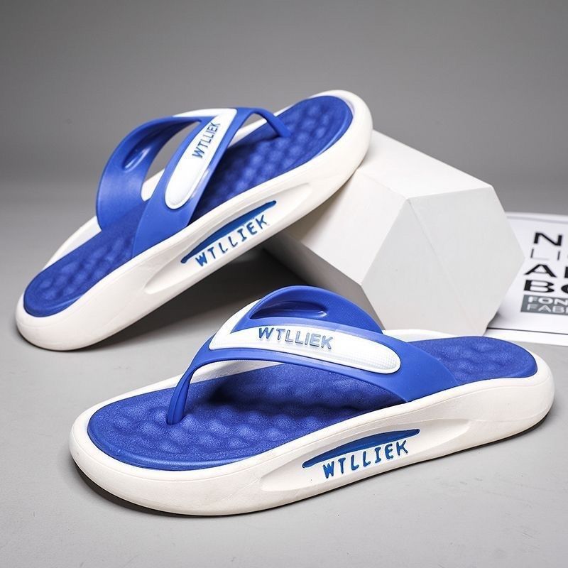 Flip Flops Men's Summer Outdoor Non-Slip Sports Leisure Flip-Flops Slippers Men's Trendy Thick-Soled Slip-on Sandals