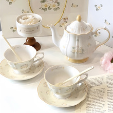 慢如旧-山茶花布偶猫陶瓷杯碟茶壶套装咖啡下午茶礼盒法式复中古