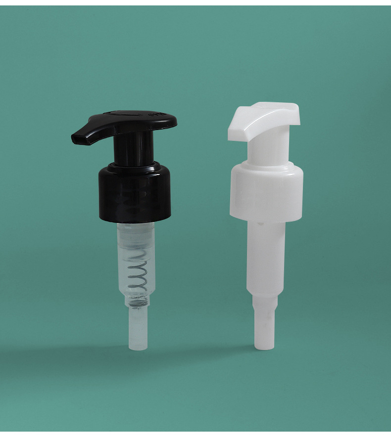 现货24牙乳液泵化妆品沐浴露按压泵头pp塑料左右开关泵 厂家供应