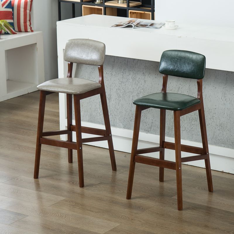 Solid Wood Bar Stool Northern European Retro Bar Stool Coffee Shop Leisure Creative Bar Stool American Home High Stool