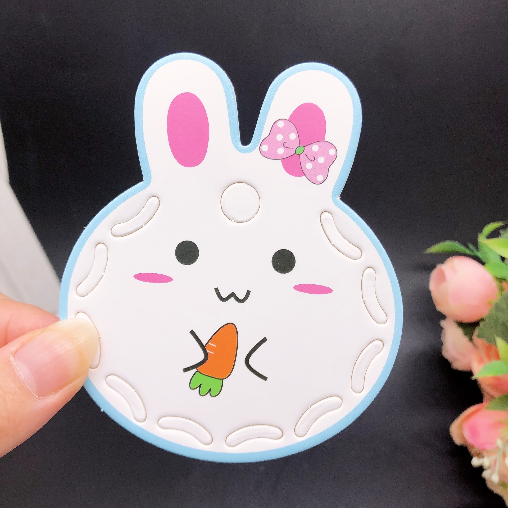 新款小兔子抓夹卡纸10卡位儿童头饰发夹包装卡片卡通蝴蝶结发饰卡