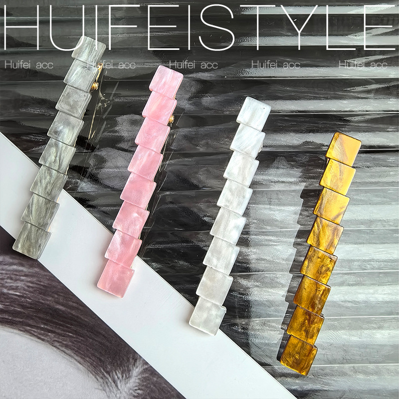 好搭显气质~小方块精致侧边发夹冷淡风掐头发的夹子适合短发头饰